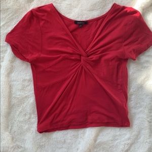 Red Twist Front Top